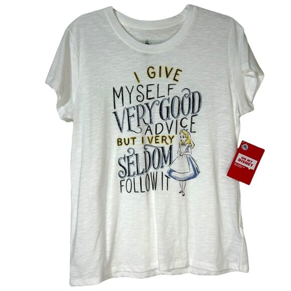 NWT Disney Store Oh My Disney Alice in Wonderland Ladies' T-Shirt - Size XL - Picture 1 of 6